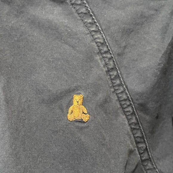 Gap Navy Blue Hooded Teddy Bear Lightweight Raincoat Windbreaker Size 3 - Picture 2 of 5